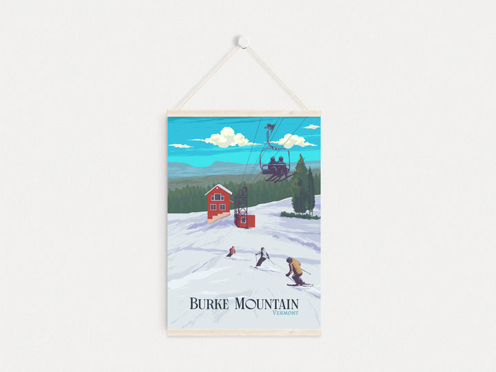 Burke Mountain Vermont Ski Resort Travel Poster