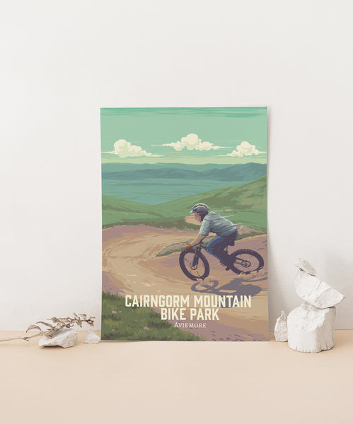 Cairngorm Mountain Bike Park Travel Poster