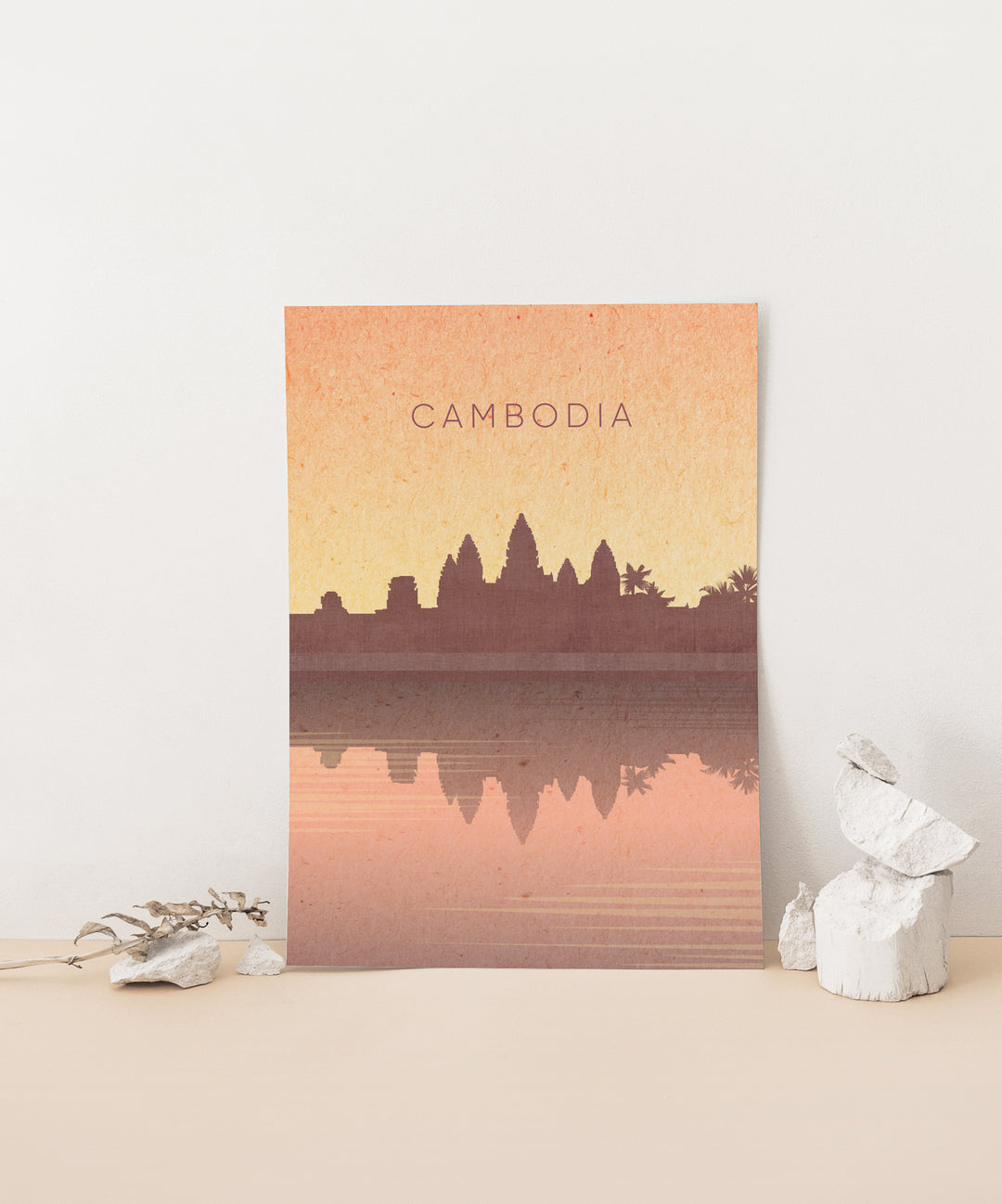 Cambodia Minimal Travel Poster