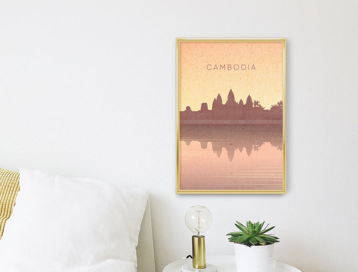 Cambodia Minimal Travel Poster