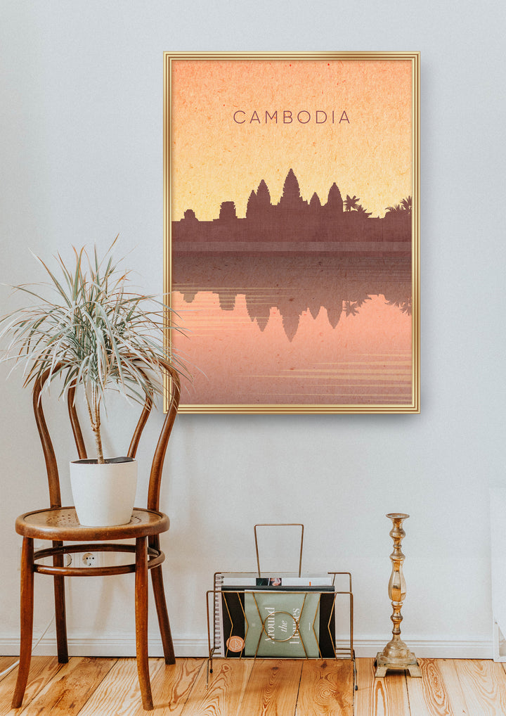 Cambodia Minimal Travel Poster