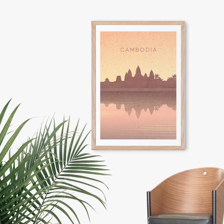 Cambodia Minimal Travel Poster