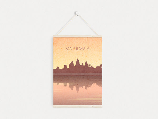 Cambodia Minimal Travel Poster