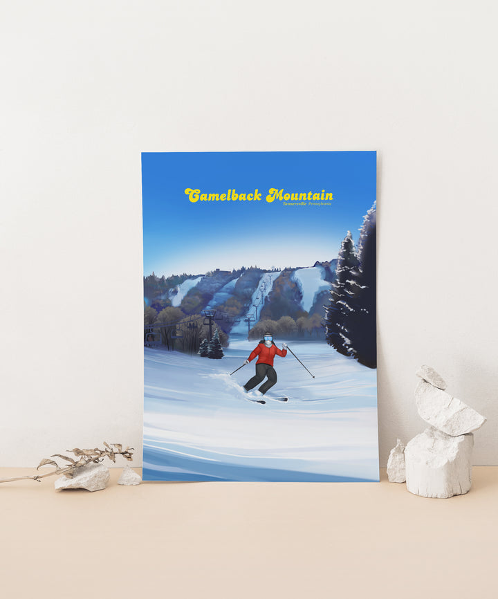 Camelback Mountain Ski Resort Travel Poster