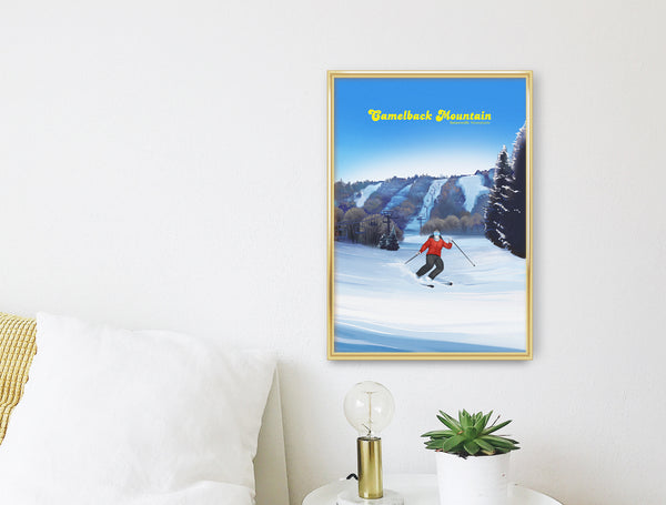 Camelback Mountain Ski Resort Travel Poster