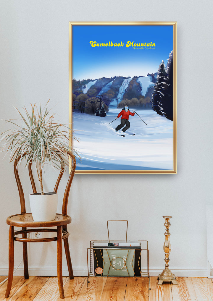 Camelback Mountain Ski Resort Travel Poster