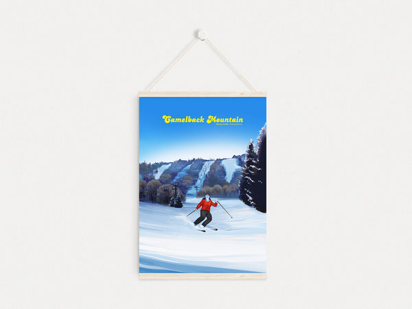 Camelback Mountain Ski Resort Travel Poster