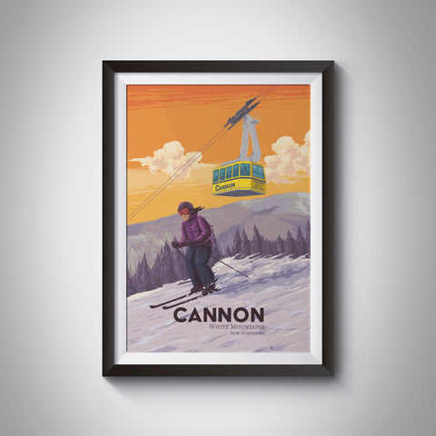 Cannon New Hampshire Ski Resort Travel Poster