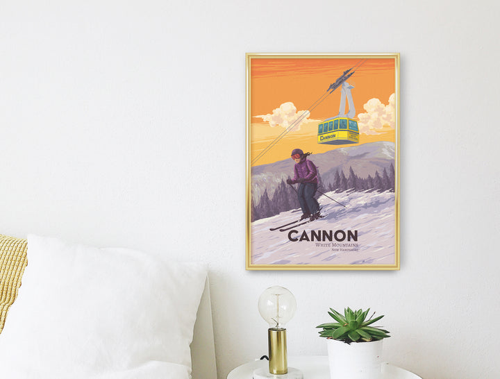 Cannon New Hampshire Ski Resort Travel Poster