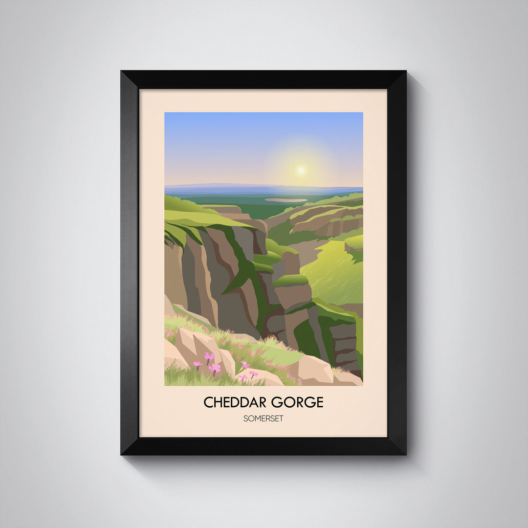 Cheddar Gorge, Somerset Travel Poster