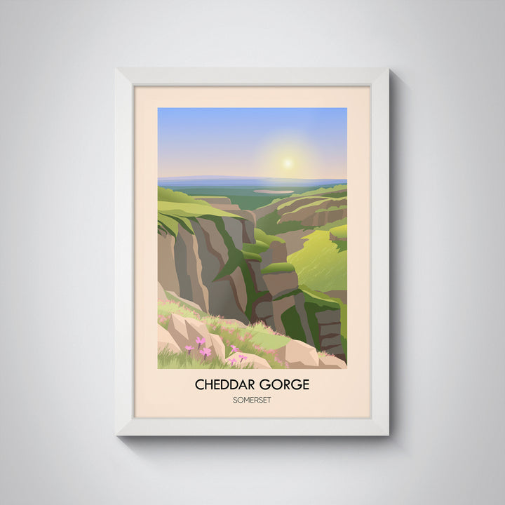 Cheddar Gorge, Somerset Travel Poster