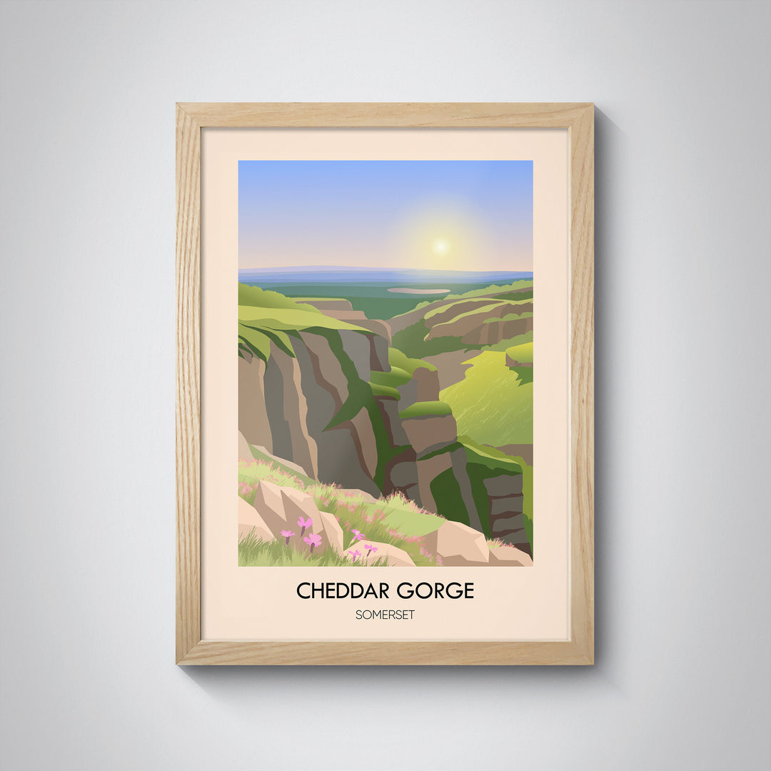 Cheddar Gorge, Somerset Travel Poster