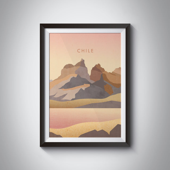 Chile Minimal Travel Poster