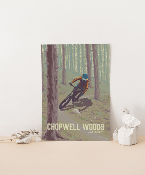 Chopwell Woods Mountain Biking Travel Poster