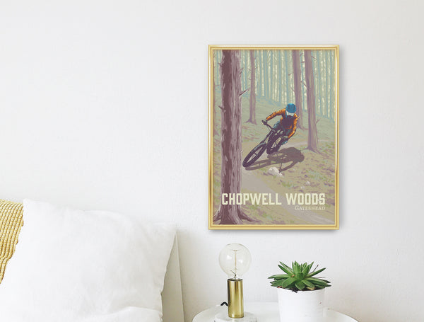Chopwell Woods Mountain Biking Travel Poster