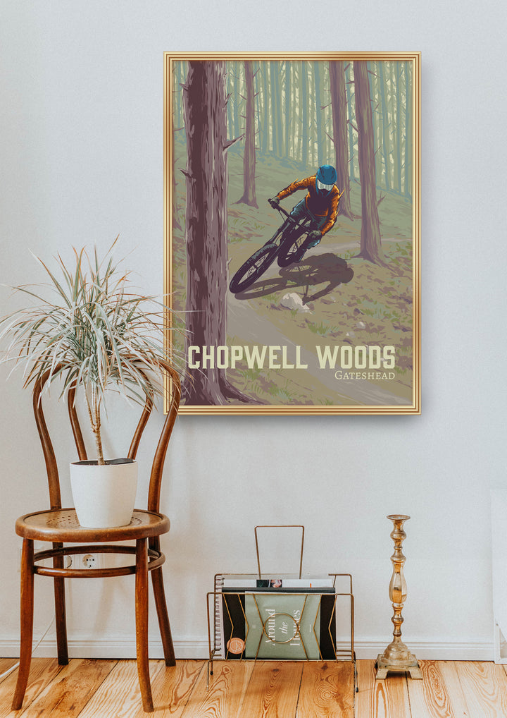 Chopwell Woods Mountain Biking Travel Poster