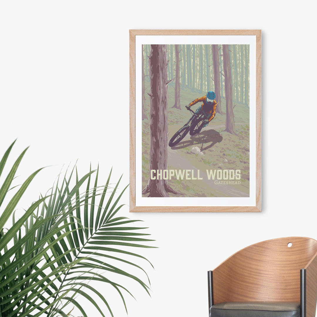 Chopwell Woods Mountain Biking Travel Poster