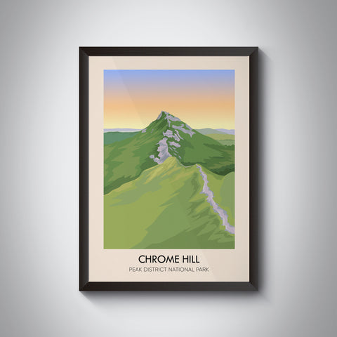 Chrome Hill Peak District Travel Poster