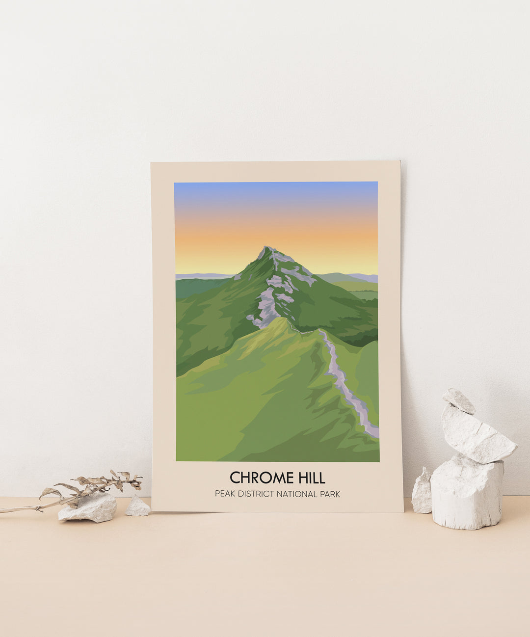 Chrome Hill Peak District Travel Poster