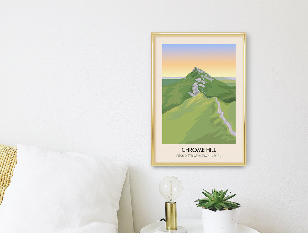 Chrome Hill Peak District Travel Poster