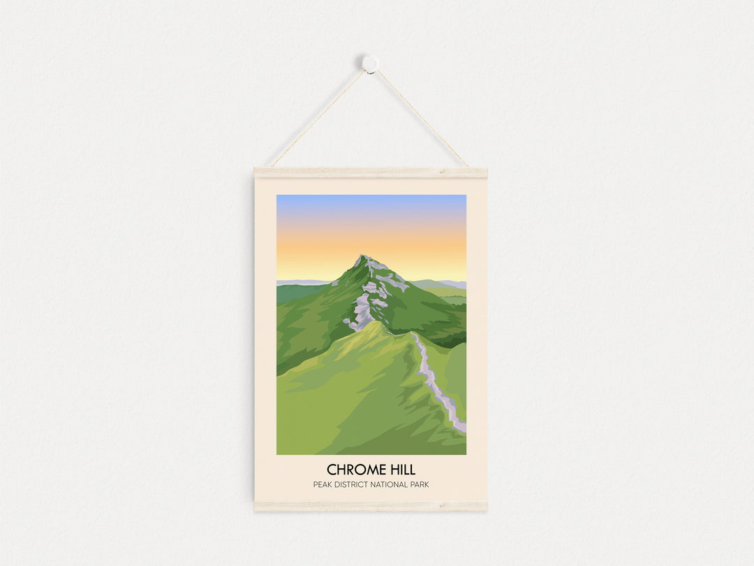 Chrome Hill Peak District Travel Poster