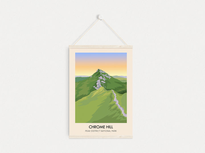 Chrome Hill Peak District Travel Poster