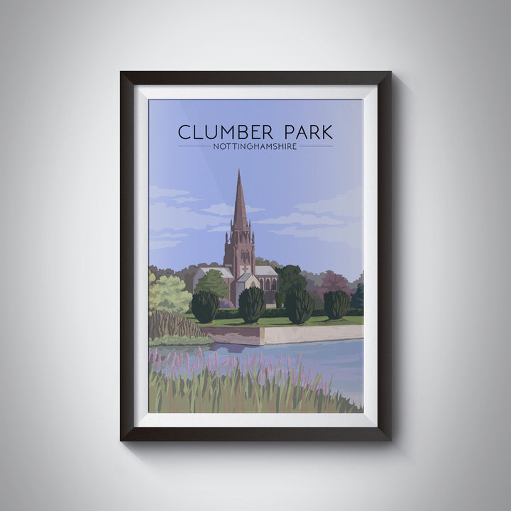 Clumber Park Nottinghamshire Travel Poster