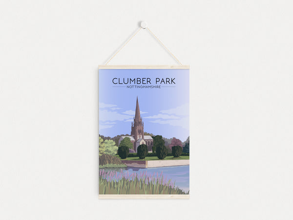 Clumber Park Nottinghamshire Travel Poster