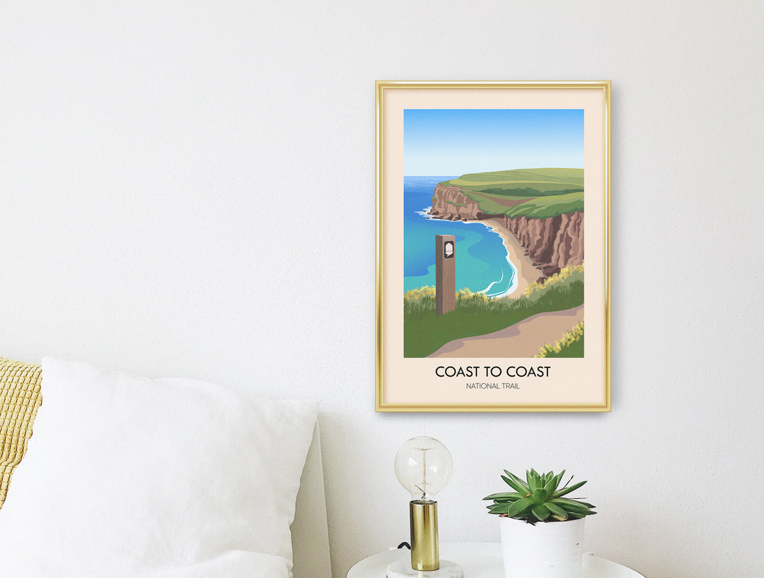 Coast to Coast Hiking Trail Travel Poster