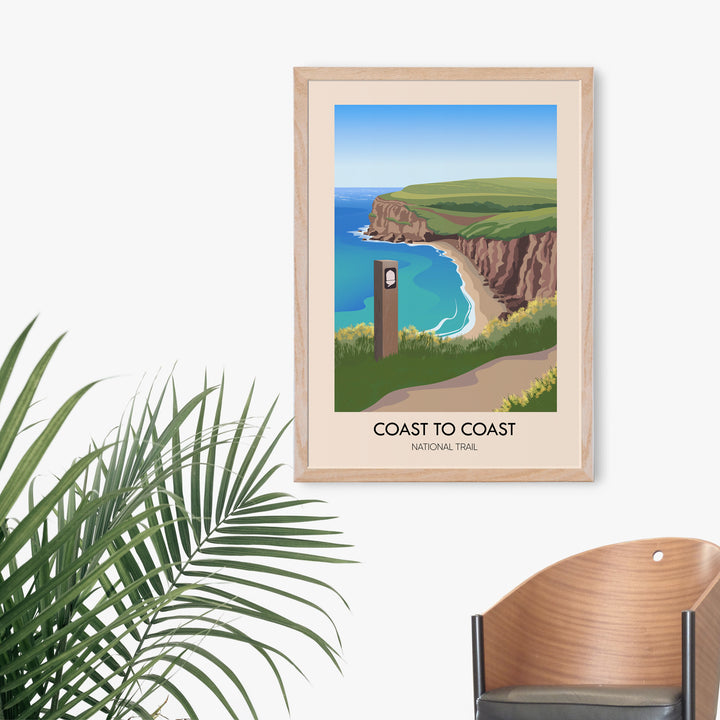 Coast to Coast Hiking Trail Travel Poster