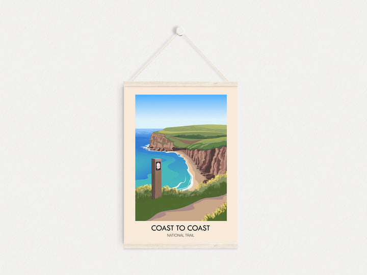 Coast to Coast Hiking Trail Travel Poster