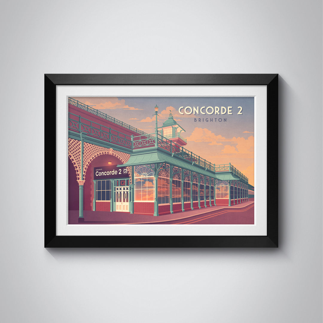 Concorde 2 Brighton Club Travel Poster