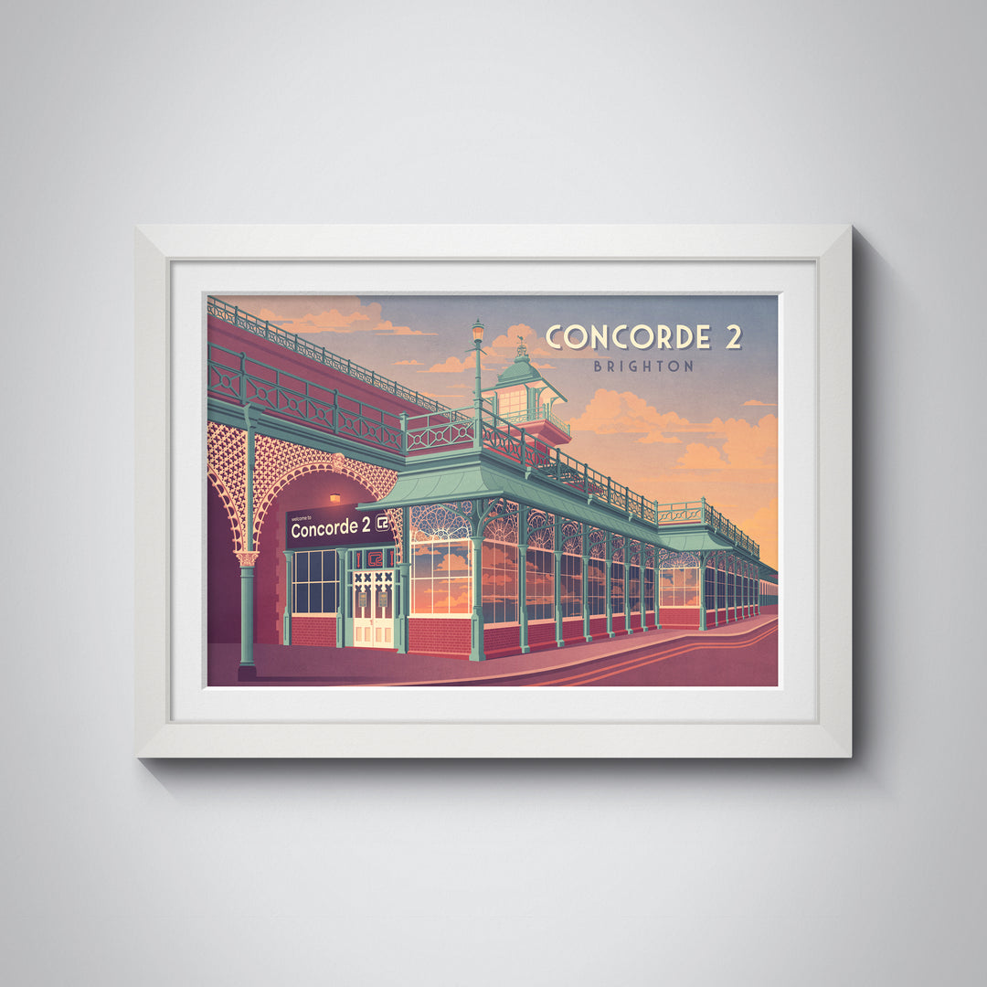 Concorde 2 Brighton Club Travel Poster