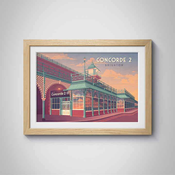 Concorde 2 Brighton Club Travel Poster