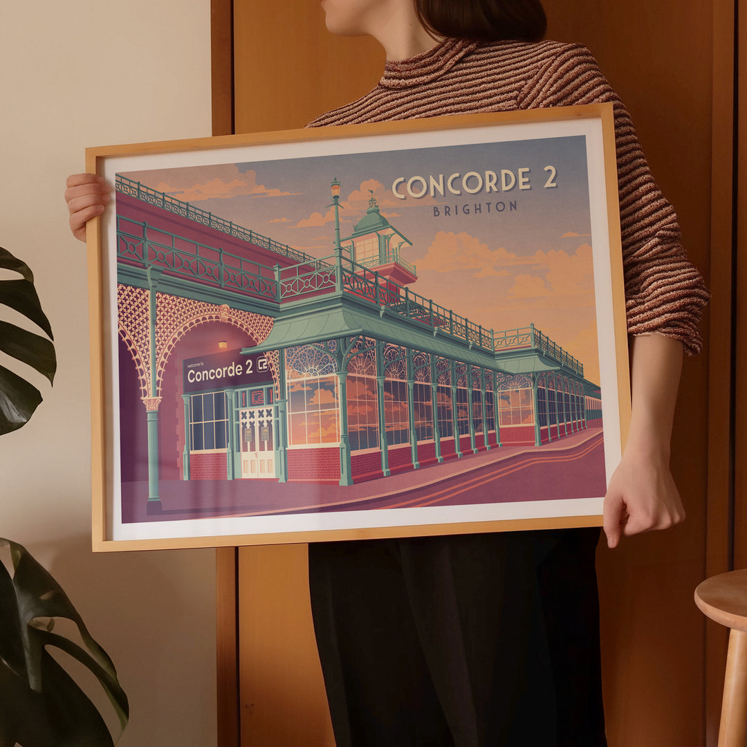 Concorde 2 Brighton Club Travel Poster