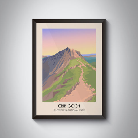 Crib Goch Snowdonia Travel Poster