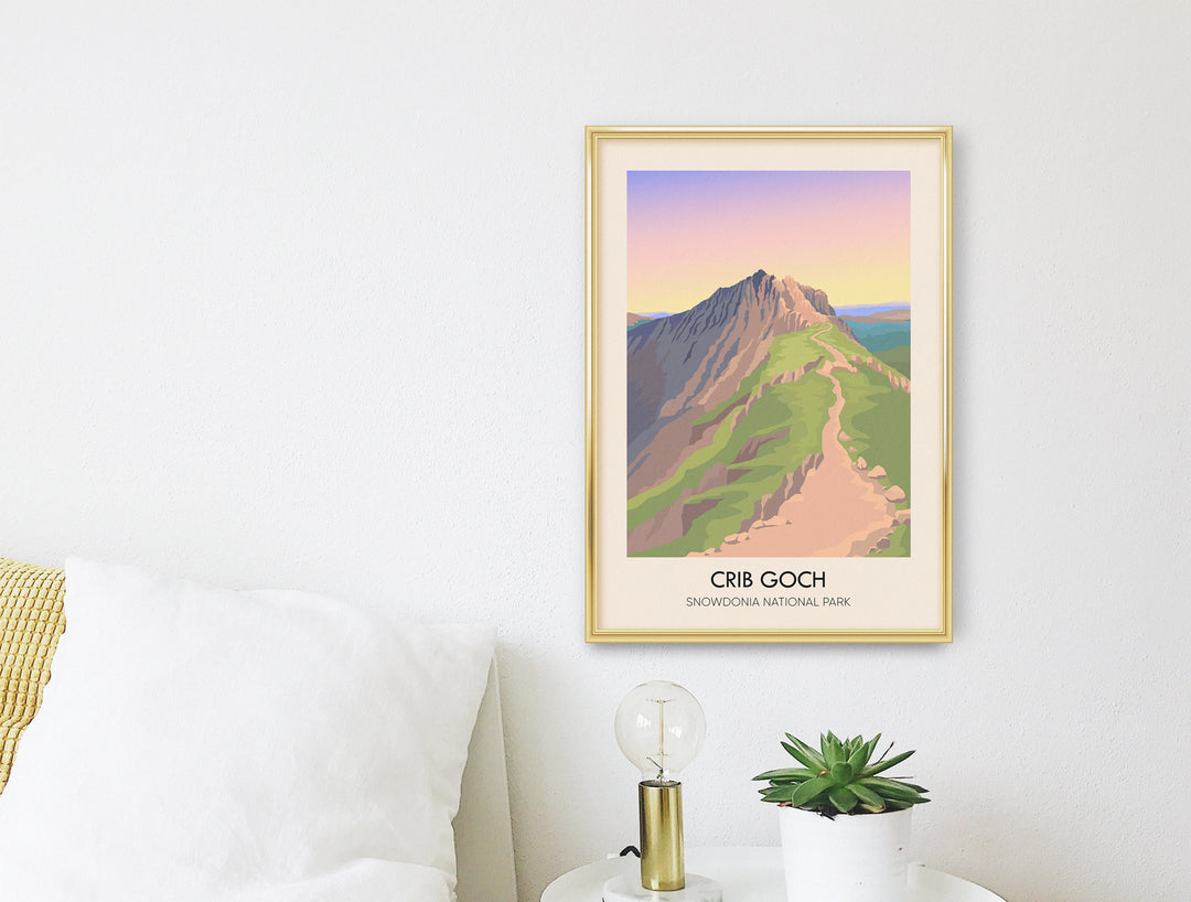 Crib Goch Snowdonia Travel Poster