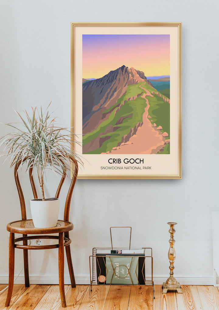 Crib Goch Snowdonia Travel Poster