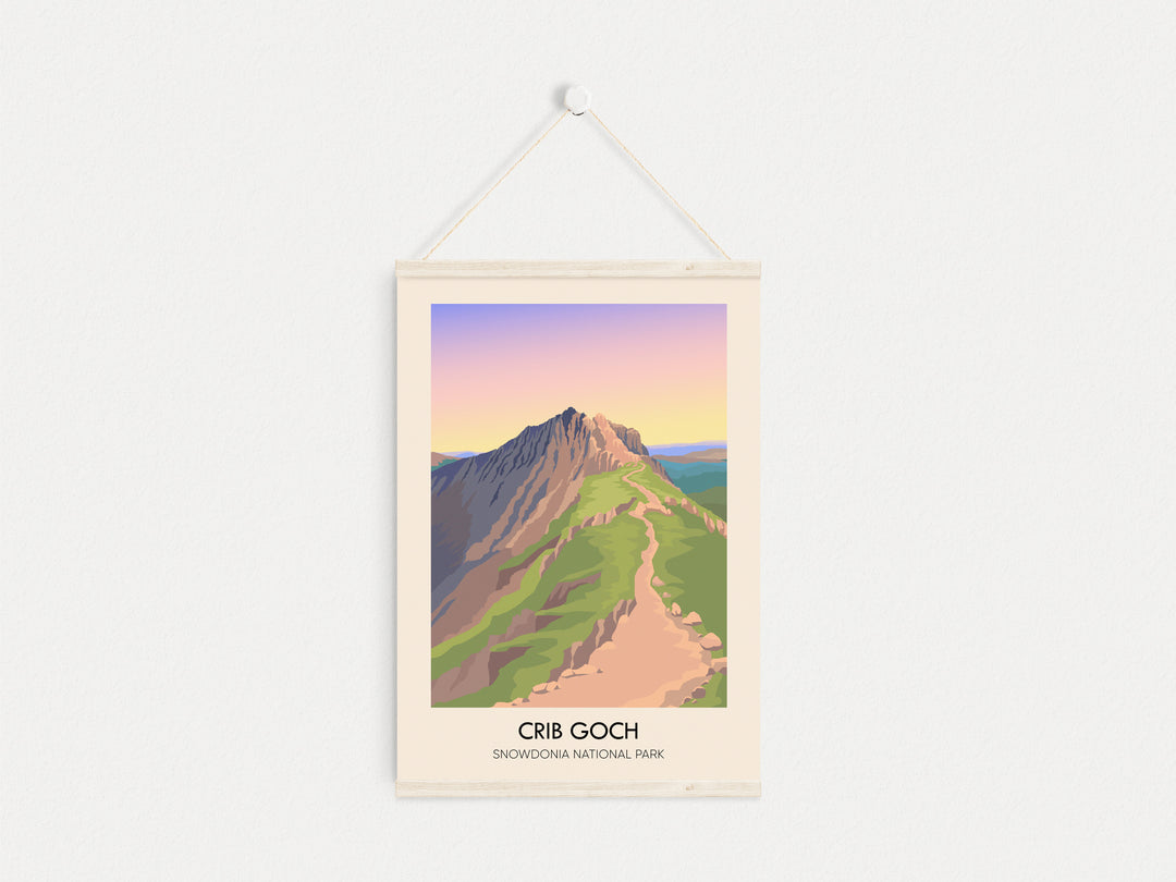 Crib Goch Snowdonia Travel Poster