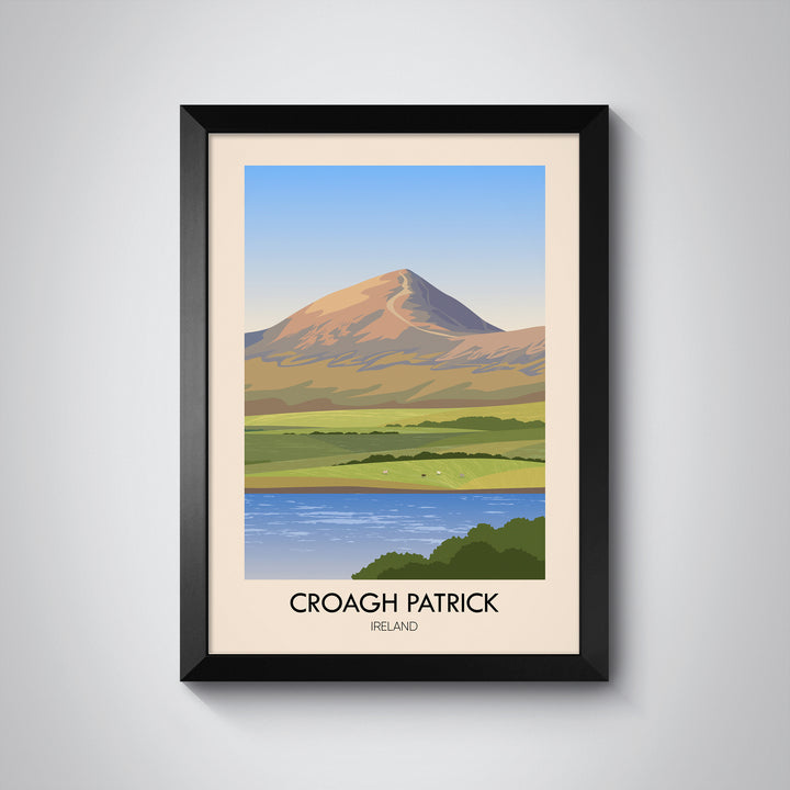 Croagh Patrick Ireland Travel Poster