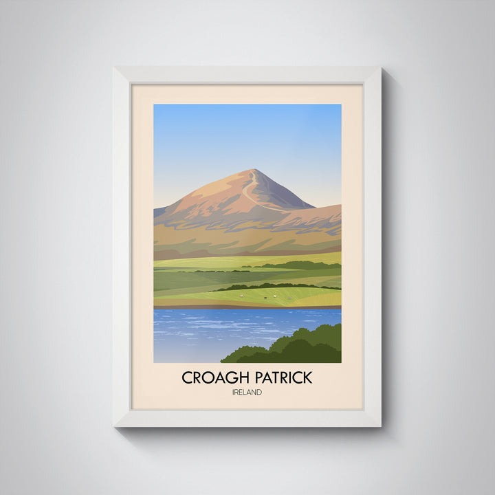 Croagh Patrick Ireland Travel Poster