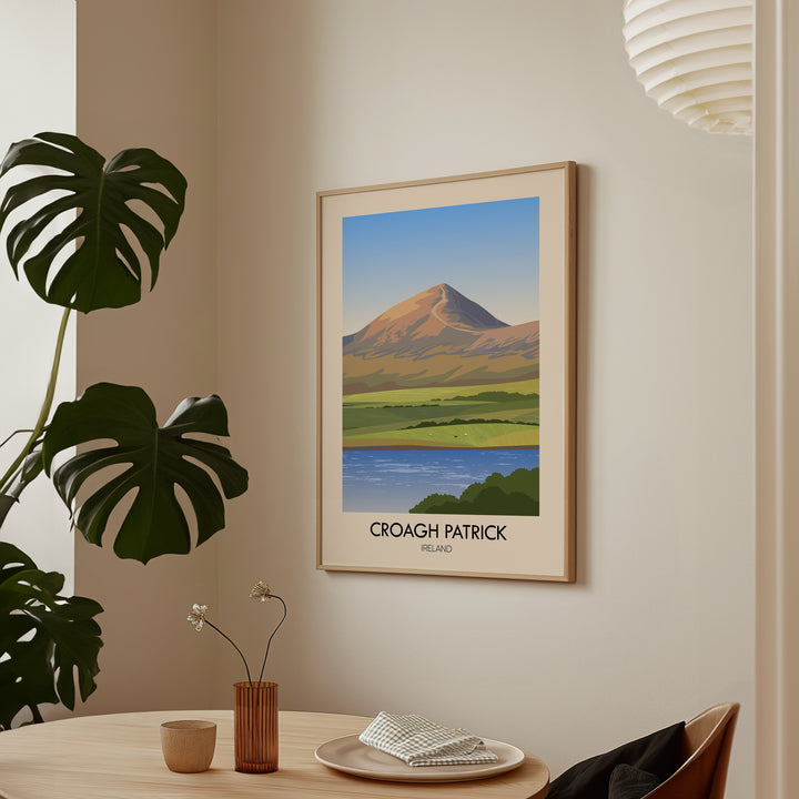 Croagh Patrick Ireland Travel Poster