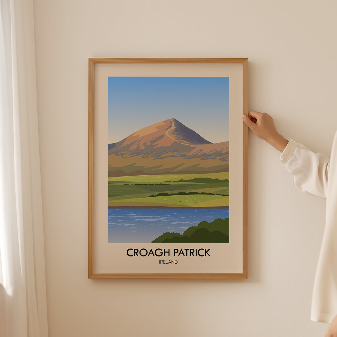 Croagh Patrick Ireland Travel Poster