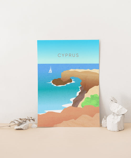Cyprus Minimal Travel Poster