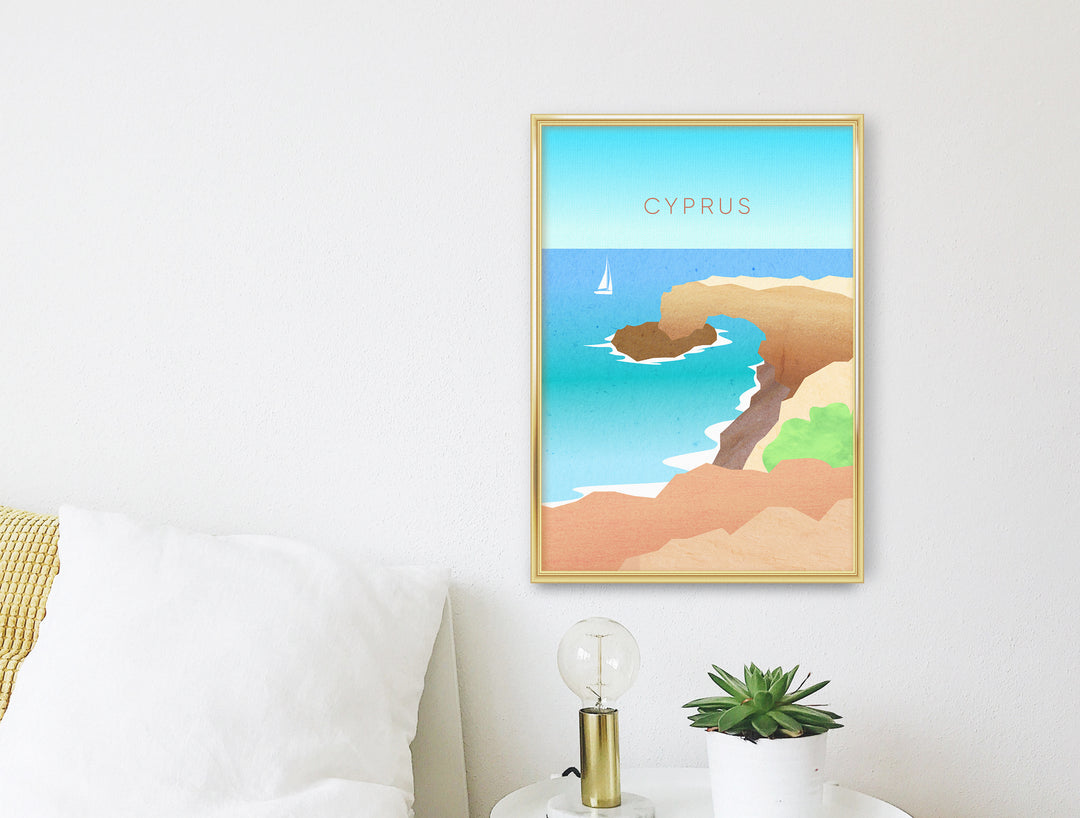 Cyprus Minimal Travel Poster