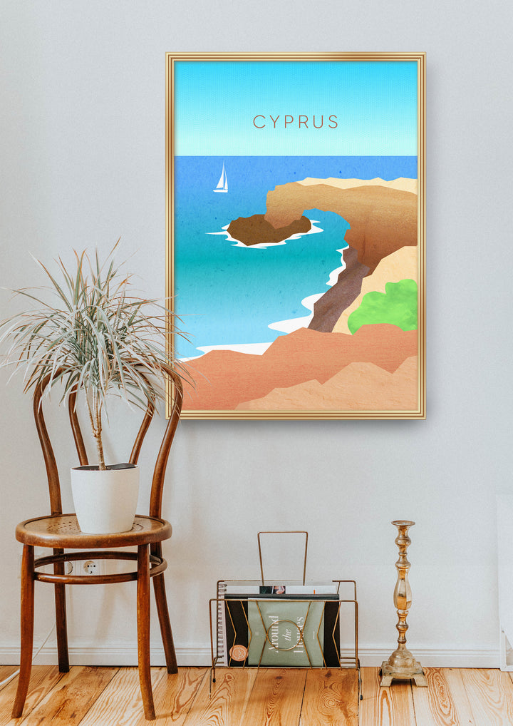 Cyprus Minimal Travel Poster