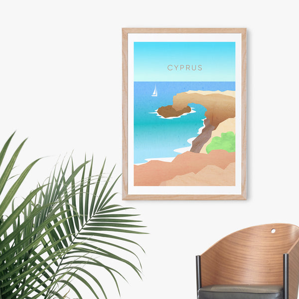 Cyprus Minimal Travel Poster