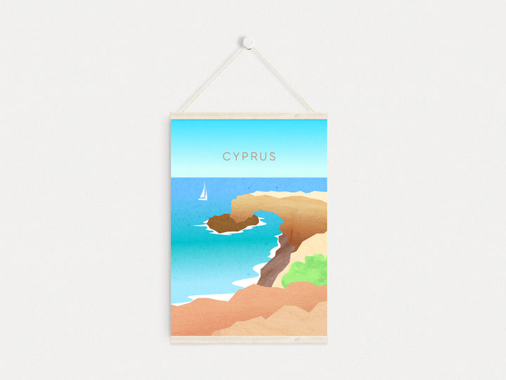 Cyprus Minimal Travel Poster