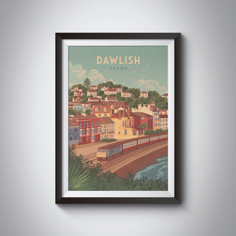 Dawlish Devon Seaside Travel Poster