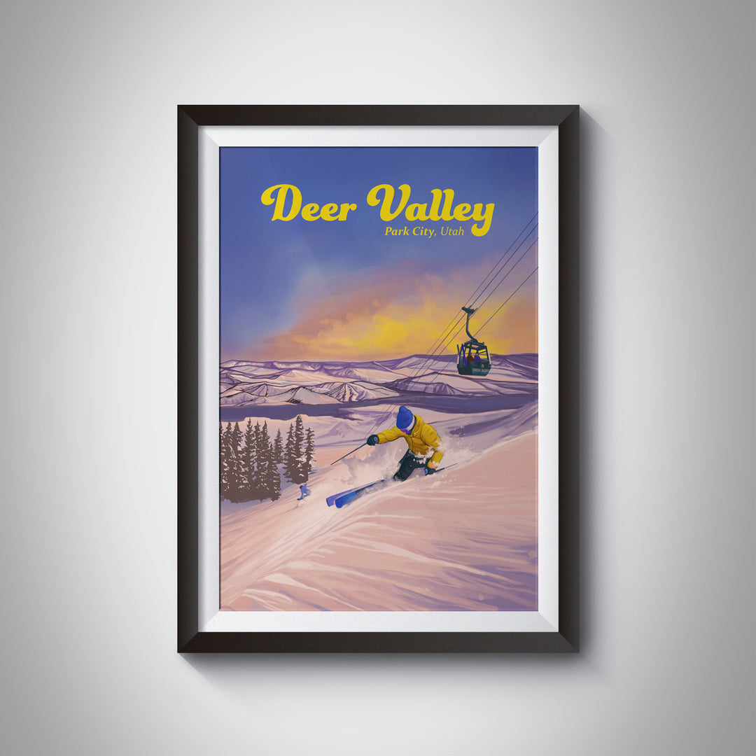 Deer Valley Utah Ski Resort Travel Poster